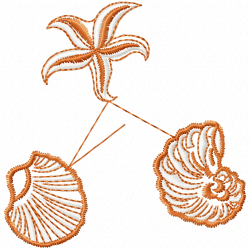 Seashell Embroidery Design 6 Seashell Embroidery Design 6